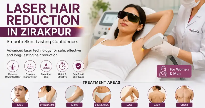 Professional Laser Hair Reduction in Zirakpur treatment at drchawla clinic for smooth and healthy skin.